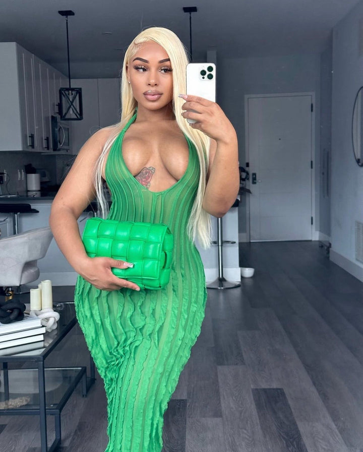 Sexy In Spring Dress (Green) - Shopblossomco